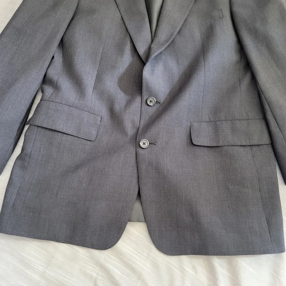 Brooks Brothers Sport Coat Blazer Plaid 2‎ Button Notch Lapel 42R USA Union Made